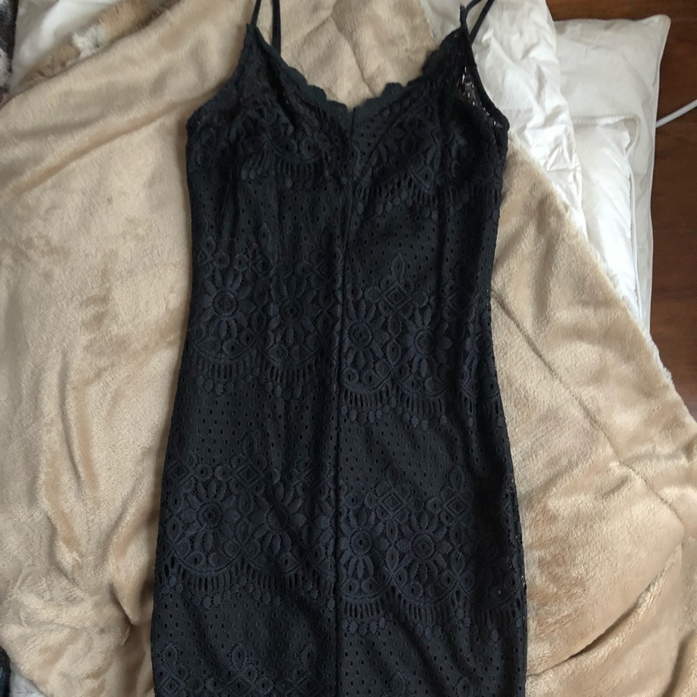 NWOT Black Lace MIDI Dress